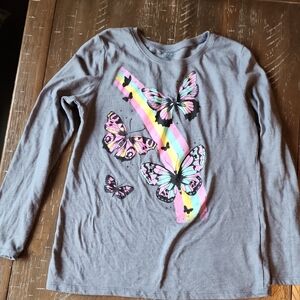 $3 Bundled The Children's Place Butterfly Long Sleeve Girls Shirt  Large 10/12